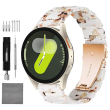 Load image into Gallery viewer, Quick Release Resin Watch Band 20mm 22mm Smartwatch Lightweight Replacement Watch Straps Bracelets 20mm 22mm With Stainless Steel Buckle, Cleaning Cloth and Adjustment Tools for Women Men
